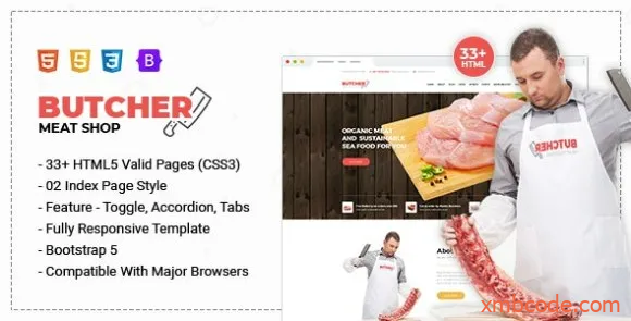 Butcher – 肉店电子商务 HTML 模板