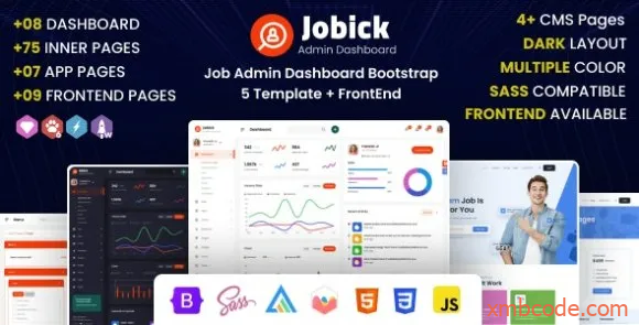 Jobick v3.0 – 职位管理仪表板 Bootstrap 5 模板 + 前端