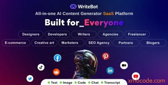 WriteBot v2.2.0 – AI内容生成器SaaS平台PHP源码下载