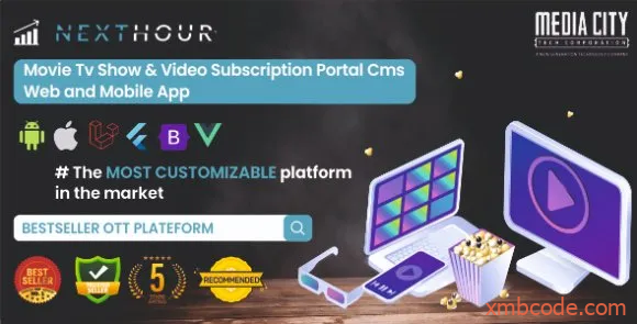 Next Hour v5.6 – 电影电视节目和视频订阅门户CMS-Web和移动应用程序源代码